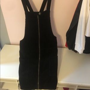 Black overall dress